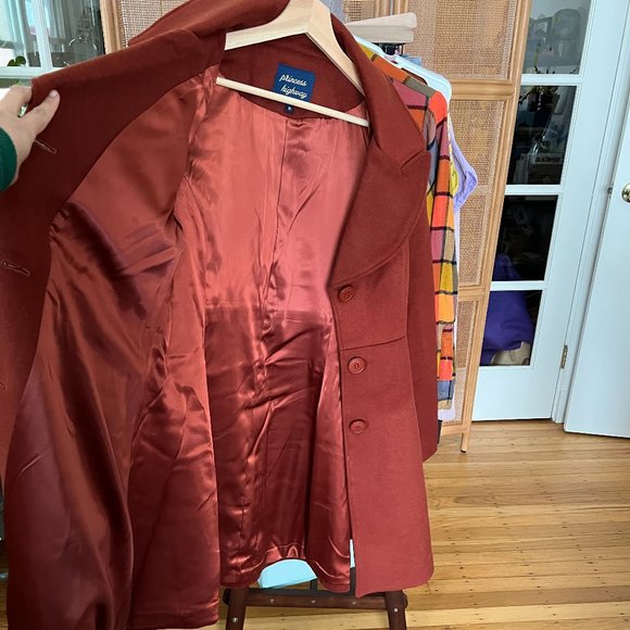 Modcloth Princess Highway Red Wool-blend Coat - Picture 7 of 9